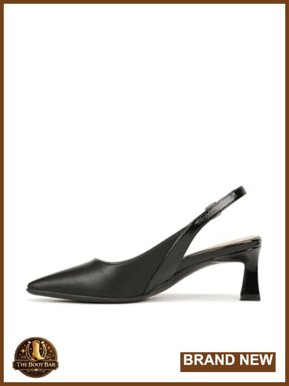 Women's Naturalizer Tansy Slingback Pump Flare Heel Pointed Toe Slip Resistant